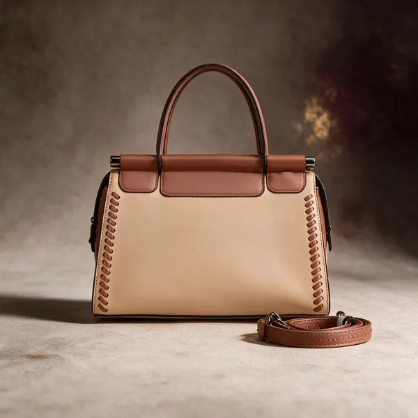 Tan_Structured_Handbag_with_Woven_Edge_Detail