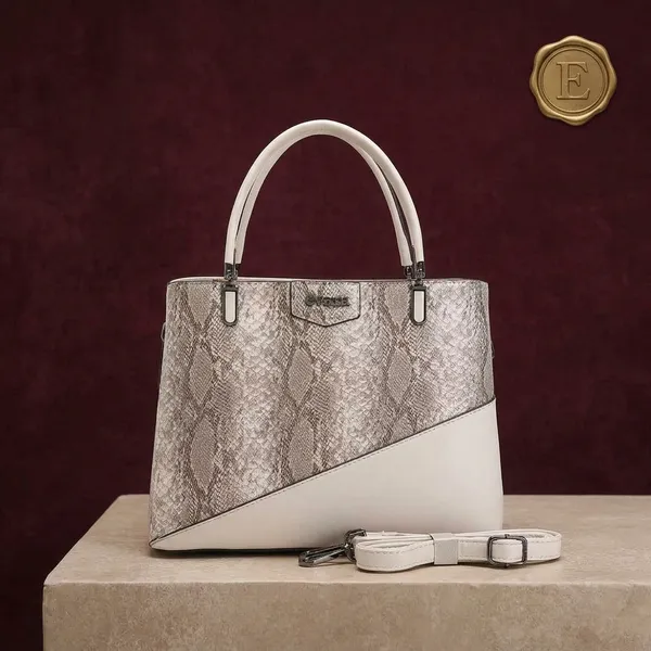 Beige_Snake_Print_Two-Tone_Structured_Handbag_with_Detachable_Strap
