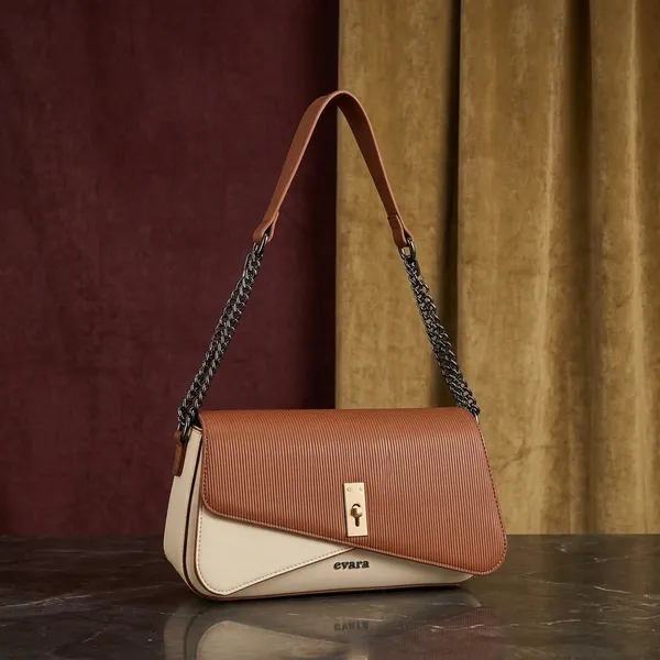 Evara_Brown_and_Cream_Two-Tone_Structured_Shoulder_Bag