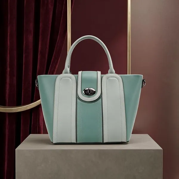 Mint_Green_Structured_Satchel_Handbag_with_Top_Handle