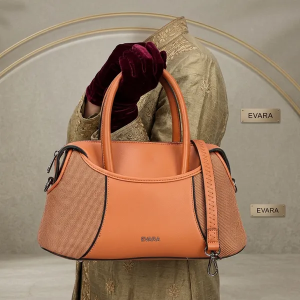 Orange_Textured_Leather_Satchel_Handbag_with_Detachable_Strap