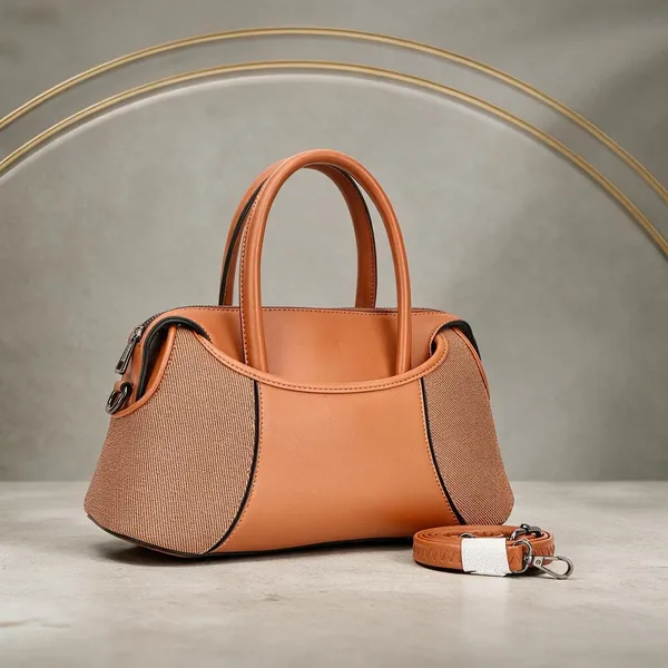 Orange_Textured_Leather_Satchel_Handbag_with_Detachable_Strap
