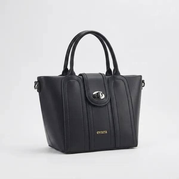 Black_Structured_Tote_Handbag_with_Front_Clasp_Closure