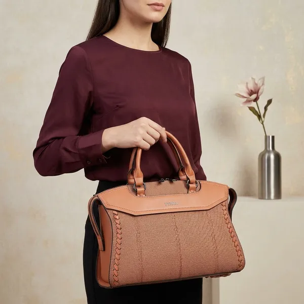 Peach_Textured_Braided_Detail_Structured_Handbag_for_Women