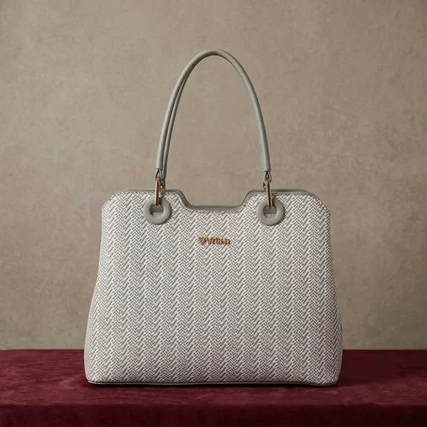 Grey_Woven_Pattern_Structured_Shoulder_Handbag_for_Women