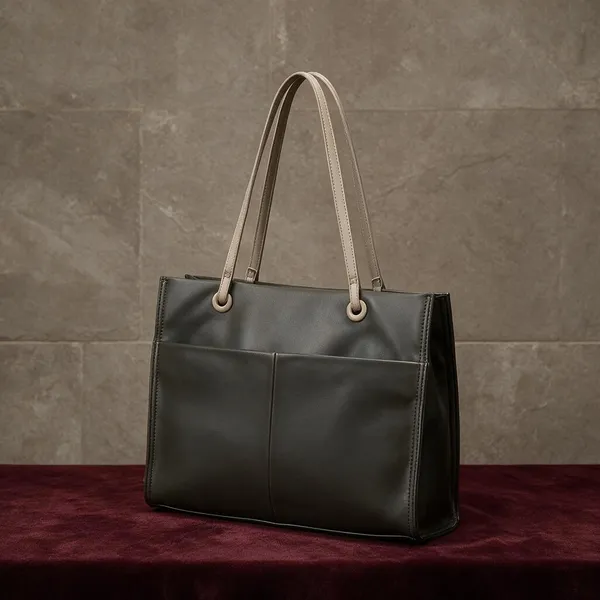 Olive_Green_Structured_Tote_Bag_with_Contrast_Handles_for_Women