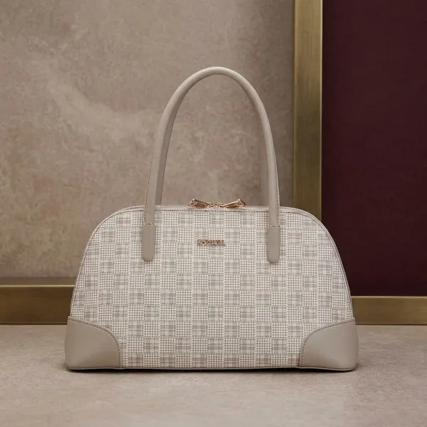 Beige_Textured_Dome_Shaped_Handbag_for_Women