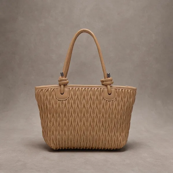 Beige_Quilted_Pattern_Structured_Tote_Bag_for_Women