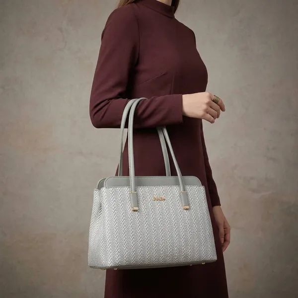 Grey_Textured_Woven_Pattern_Shoulder_Handbag_for_Women