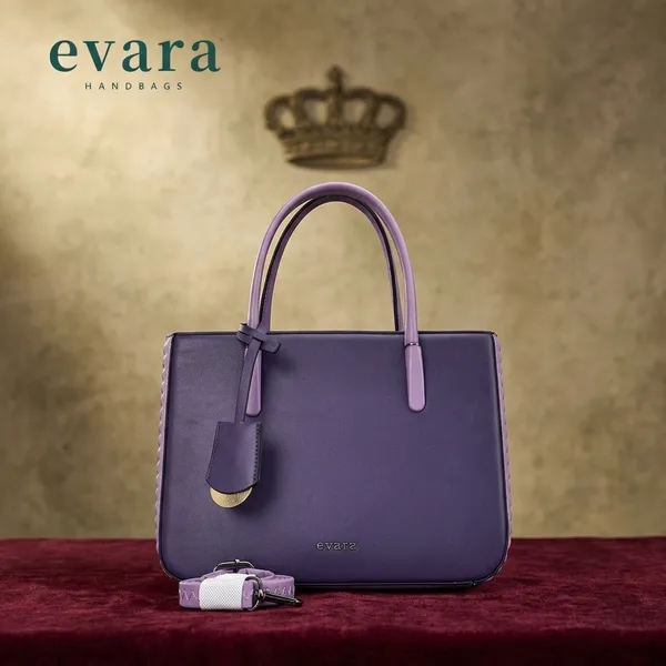Purple_Leather_Structured_Tote_Handbag_with_Detachable_Strap