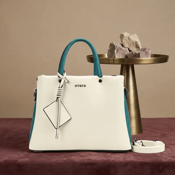 Evara_White_Teal_Structured_Tote_Bag_for_Women
