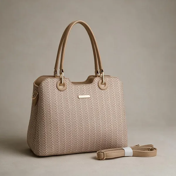 Brown_Textured_Woven_Pattern_Shoulder_Handbag_with_Detachable_Strap