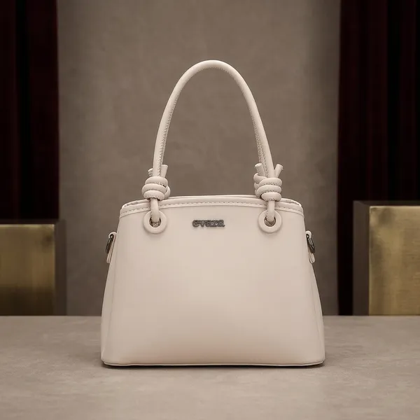 Beige_Structured_Dome_Satchel_Handbag_with_Knotted_Handles