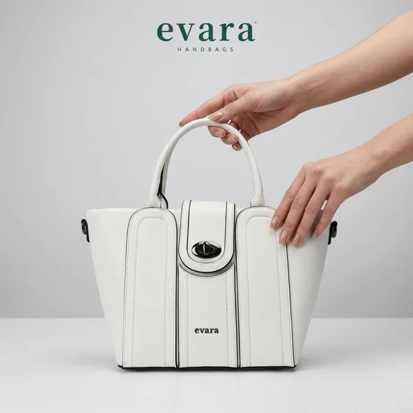 Evara_White_Structured_Handbag_with_Turn_Lock_Closure