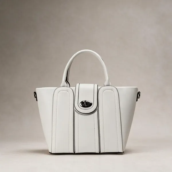 Evara_White_Structured_Handbag_with_Turn_Lock_Closure
