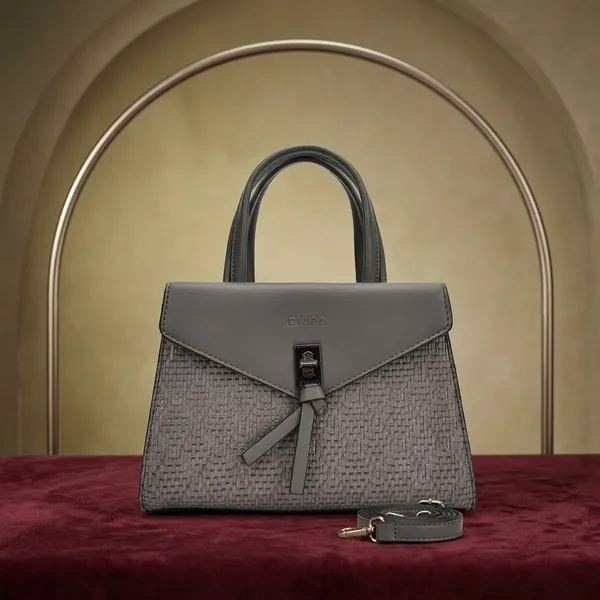 Grey_Textured_Leather_Structured_Handbag_for_Women