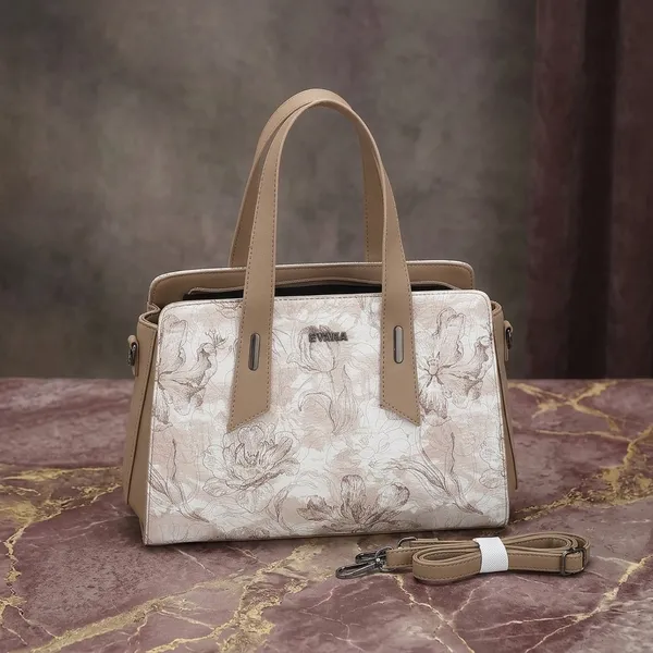 Silver_Floral_Embossed_Satchel_Bag_with_Detachable_Strap