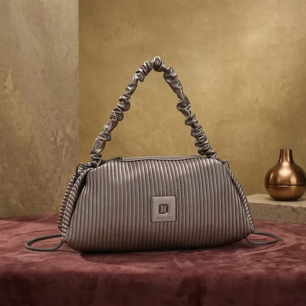 Grey_Pleated_Ruched_Handle_Shoulder_Bag_for_Women