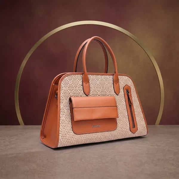 Beige_Woven_Structured_Handbag_with_Brown_Leather_Trim