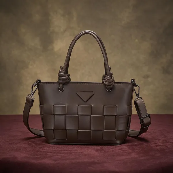 Brown_Woven_Structured_Handbag_with_Detachable_Strap