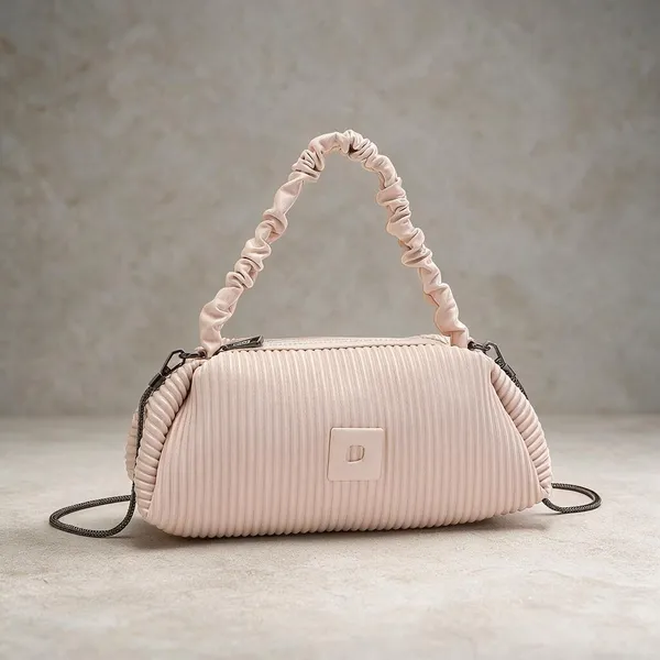 Blush_Pink_Pleated_Ruched_Handle_Clutch_with_Chain_Strap