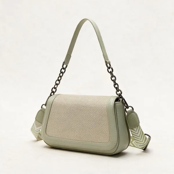 Off-White_Textured_Flap_Shoulder_Bag_With_Chain_Detail