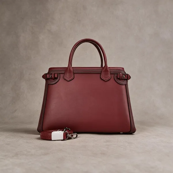Burgundy_Leather_Structured_Satchel_Handbag_with_Detachable_Strap