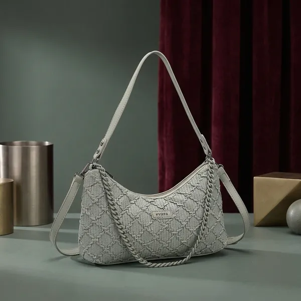 Grey_Quilted_Chain_Detail_Shoulder_Bag_for_Women