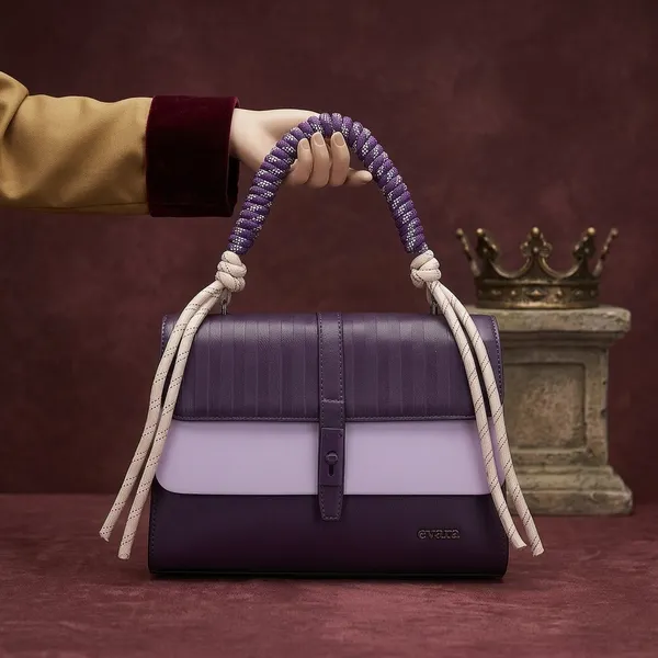 Purple_Two-Tone_Evara_Structured_Handbag_with_Braided_Handle