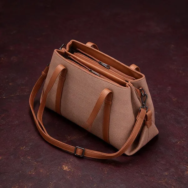 Tan_Textured_Satchel_Handbag_with_Detachable_Strap_for_Women