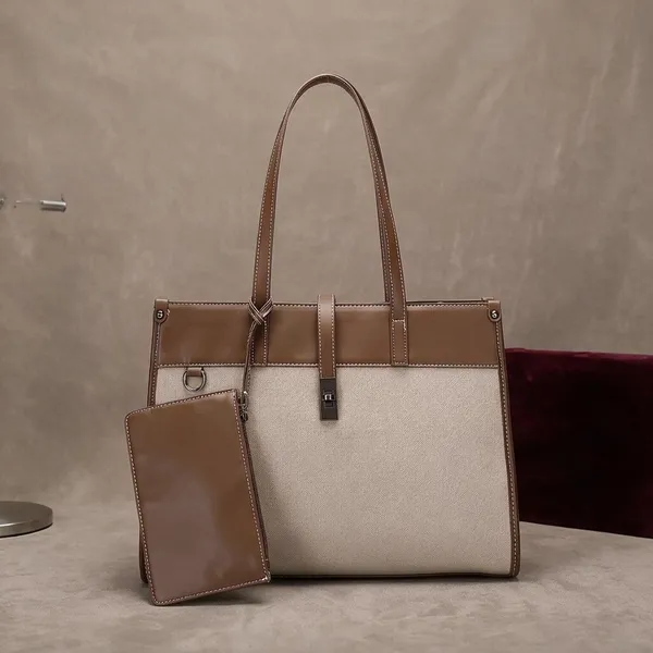 Beige_Brown_Two_Tone_Tote_Bag_With_Pouch_for_Women