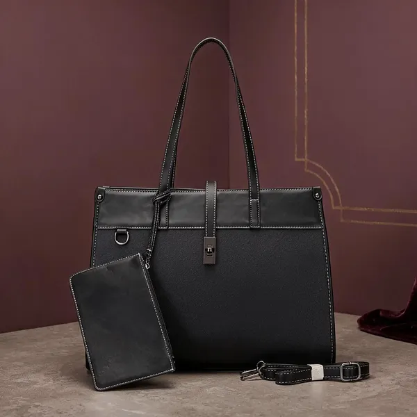 Black_Leather_Structured_Tote_Bag_with_Pouch_for_Women