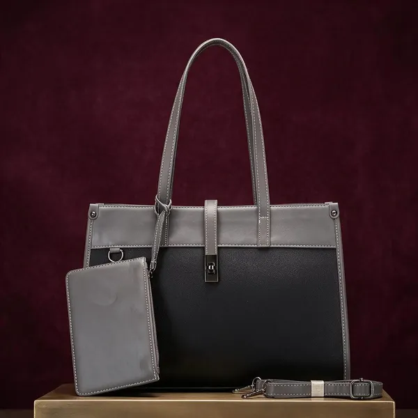 Grey_Black_Colourblock_Structured_Tote_Bag_for_Women