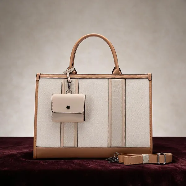 Beige_Tan_Colourblock_Structured_Tote_Bag_for_Women