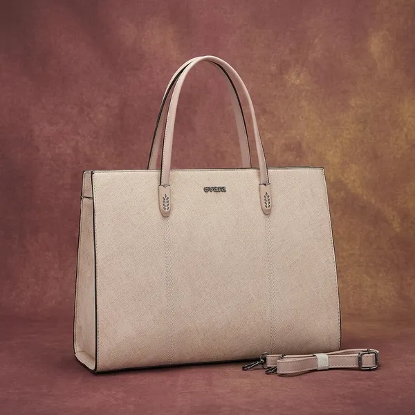 Beige_Textured_Structured_Tote_Bag_for_Women