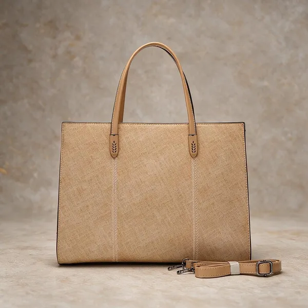Beige_Textured_Leather_Structured_Tote_Bag_for_Women