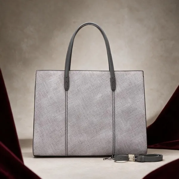 Grey_Textured_Structured_Tote_Bag_for_Women