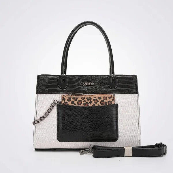 Black_White_Textured_Structured_Handbag_for_Women