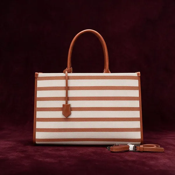 Tan_Striped_Canvas_Leather_Trim_Tote_Bag_for_Women
