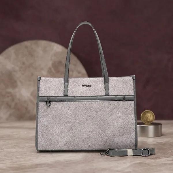 Grey_Textured_Structured_Tote_Bag_for_Women