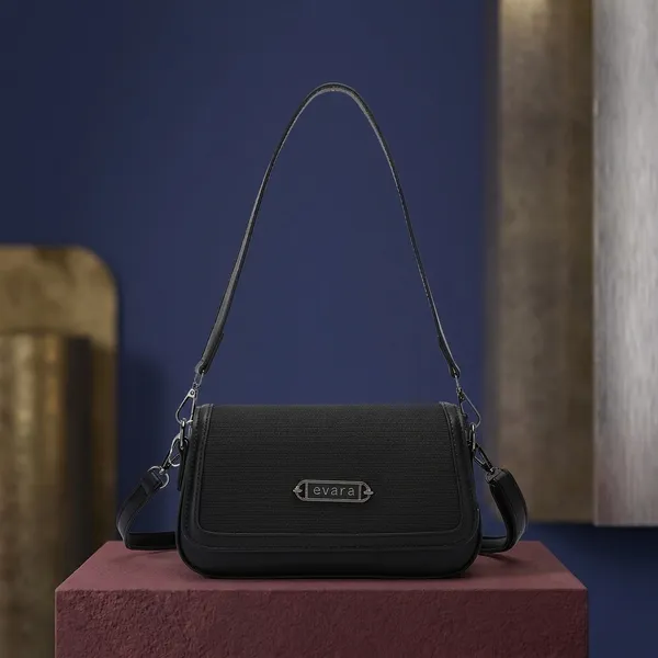 Black_Textured_Faux_Leather_Sling_Bag_for_Women