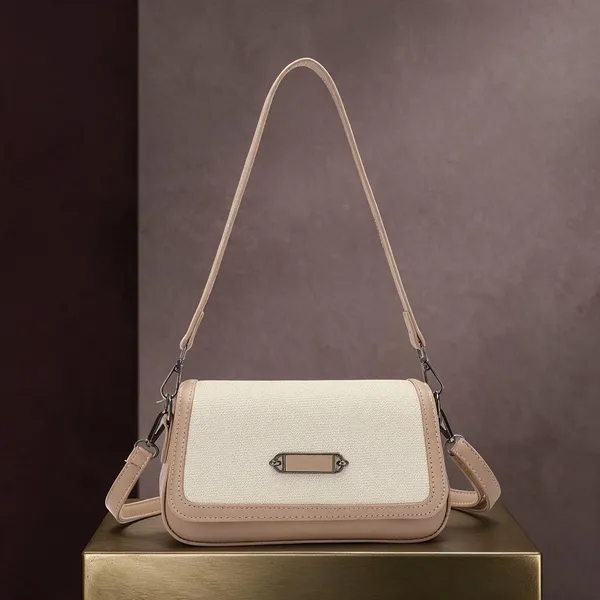 Beige_Cream_Textured_Sling_Bag_for_Women