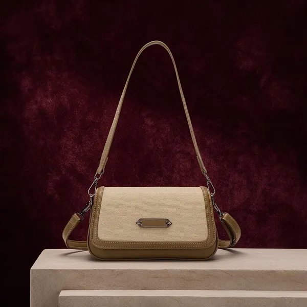 Beige_Canvas_Olive_Trim_Sling_Bag_for_Women