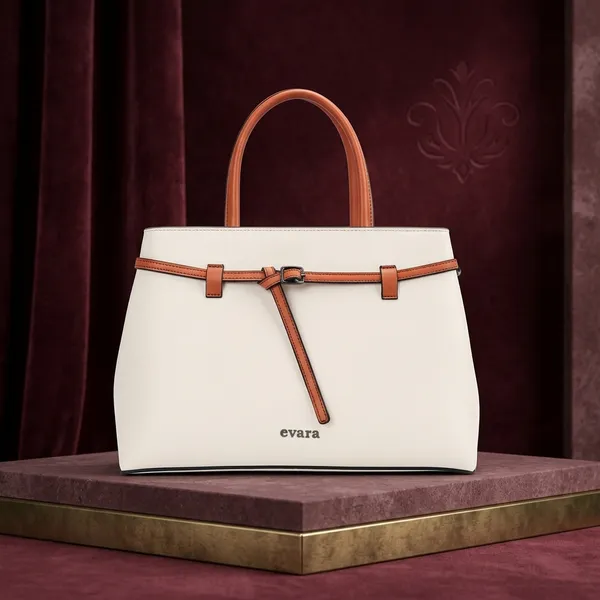 Evara_Cream_Structured_Handbag_with_Tan_Trim