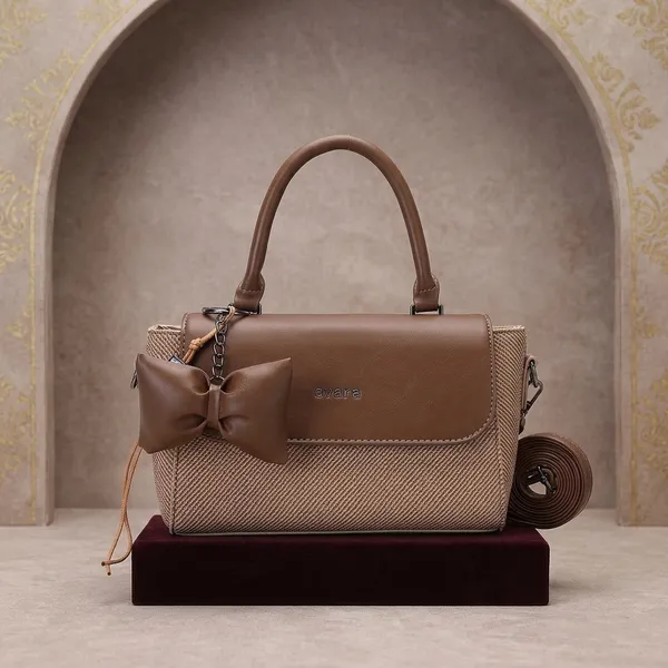 Brown_Textured_Structured_Handbag_With_Bow_Charm_for_Women