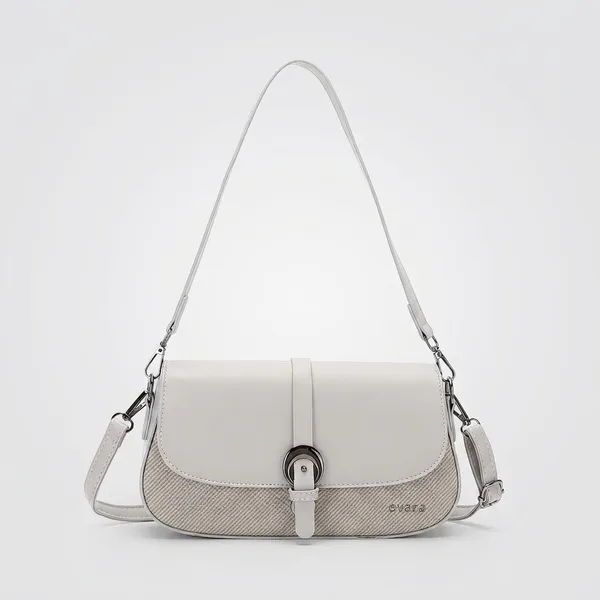White_Faux_Leather_Textured_Shoulder_Bag_for_Women