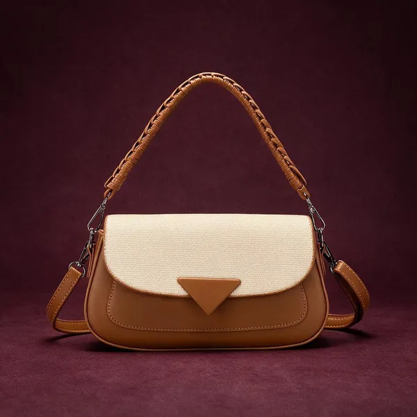 Tan_Brown_Two_Tone_Woven_Handle_Shoulder_Bag_for_Women