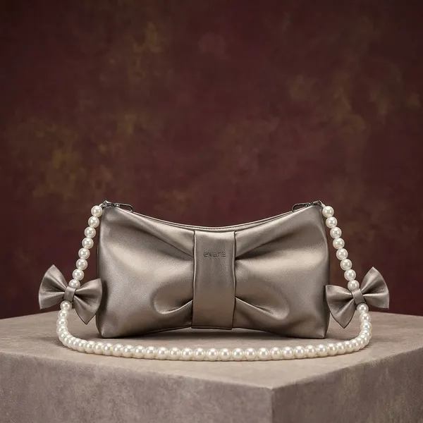 Metallic_Bronze_Bow_Shaped_Pearl_Handle_Handbag_for_Women