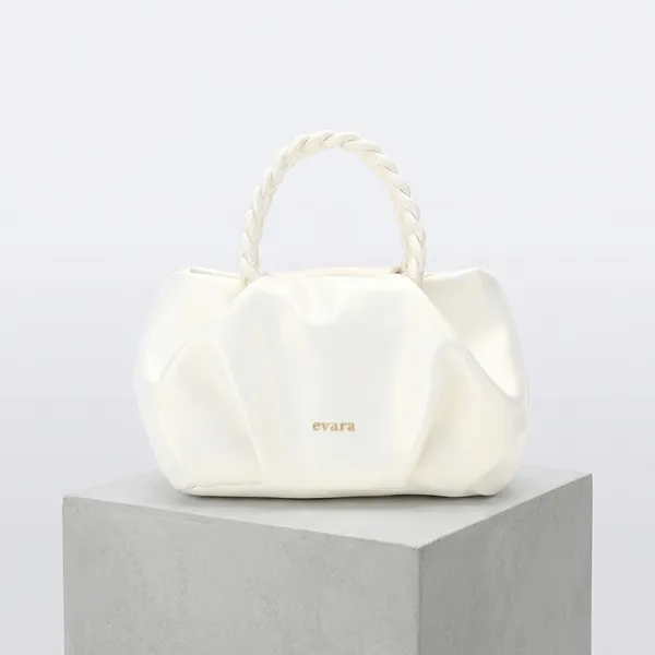 White_Textured_Braided_Handle_Handbag_for_Women