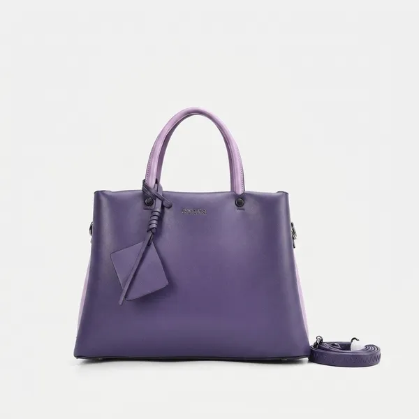 Evara_Purple_Structured_Tote_Bag_With_Detachable_Strap